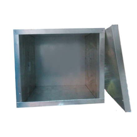bare galvanized steel box