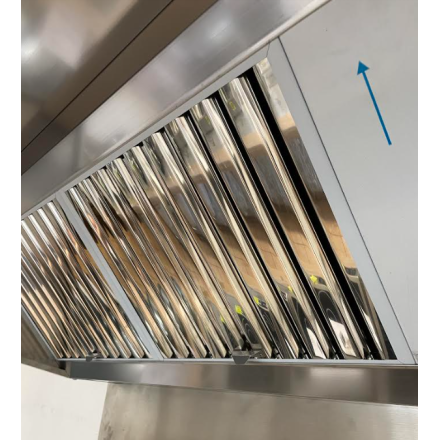 Filtro de choque deflector de acero inoxidable para campanas profesionales de hostelería
