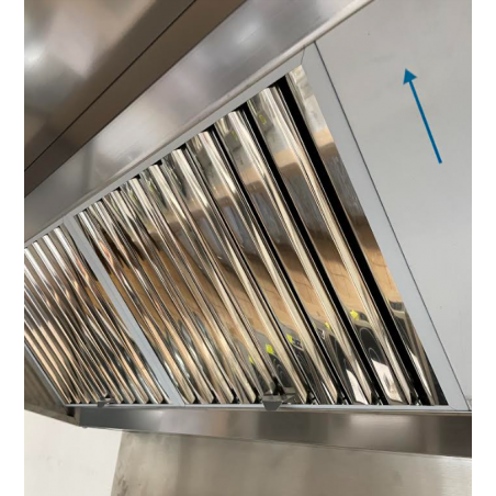 Filtro de choque deflector de acero inoxidable para campanas profesionales de hostelería