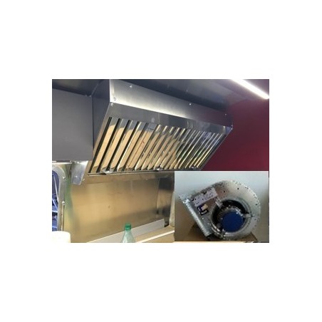 Campana industrial de 1 a 2 m para cocinas pequeñas o techos bajos