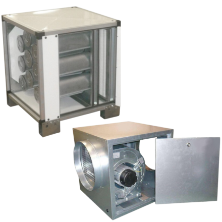Caja de motor 12/12 con caja de carbón antiolor de 12 cartuchos