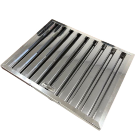 Filtro de choque deflector de acero inoxidable para campanas profesionales de hostelería