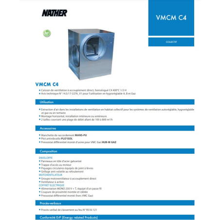 Cajón C4 400°/ 1/2H 900m3/h