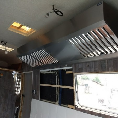 Campana Food Truck: campana de acero inoxidable con motor y variador de intensidad de 230 V