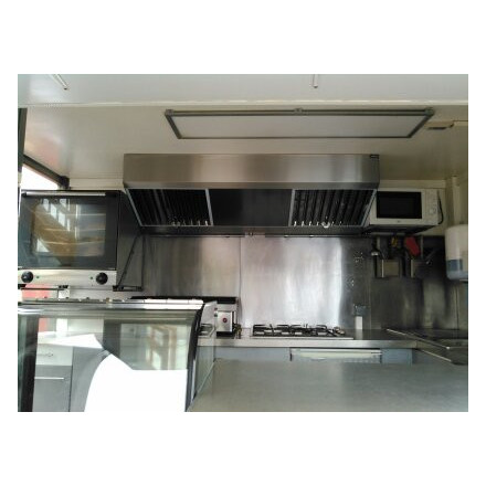 Campana Food Truck: campana de acero inoxidable con motor y variador de intensidad de 230 V