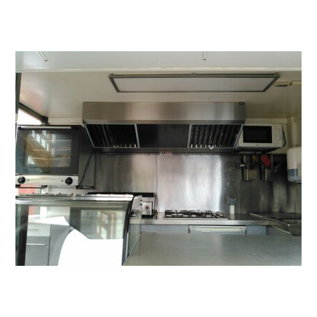 Campana Food Truck: campana de acero inoxidable con motor y variador de intensidad de 230 V