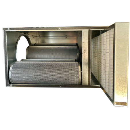 Charcoal grill without exhaust system for professional restaurant kitchens