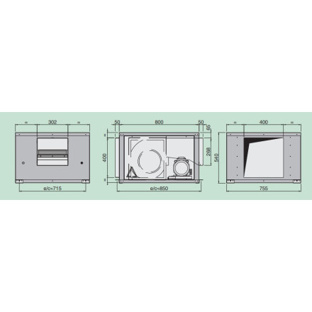 Enclosure with 400° smoke exhaust motor/2H