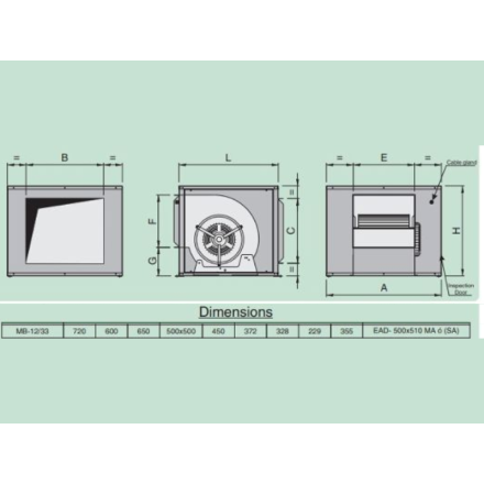 12/12 Insulated and Soundproofed Enclosure - 6,000 m³/h