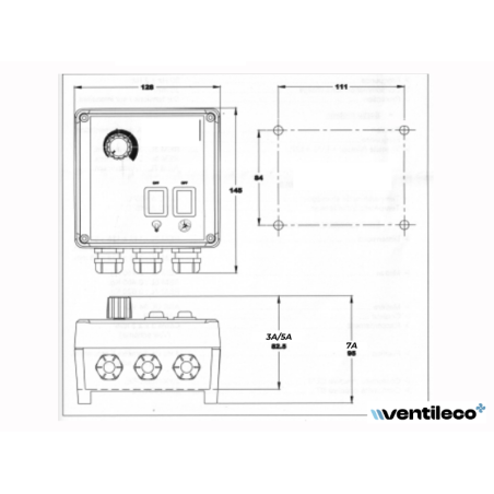 Variador 5A REM2 + pulsador de luminaria y EVG