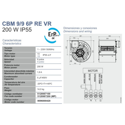 DDM 9/9 6P CTA Motor