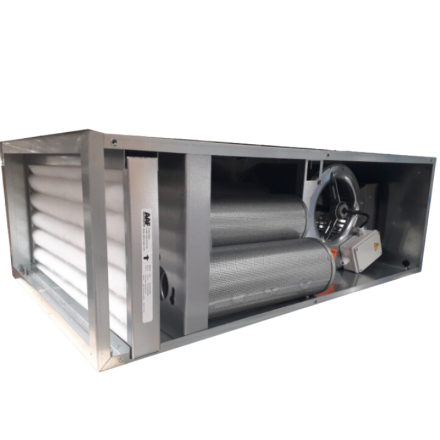 PACK Campana de acero inoxidable con caja de carbón antiolor + motor remoto para hostelería