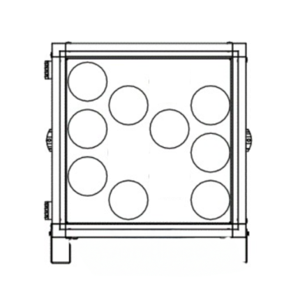 9-cartridge charcoal filter for a kitchen without an exhaust system