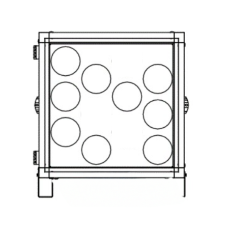 9-cartridge charcoal filter for a kitchen without an exhaust system