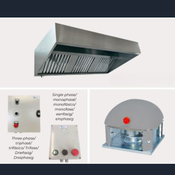 Pack 400° Pro campana 2 a 4 m + Extractor de tejado + Regulador