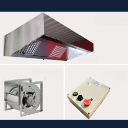 F400 range hood with snail-type motor