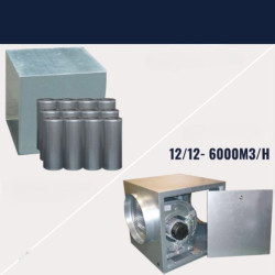 Caja de motor 12/12 con caja de carbón antiolor de 12 cartuchos