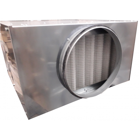 Odor-control unit with 5 activated carbon cartridges for a range hood