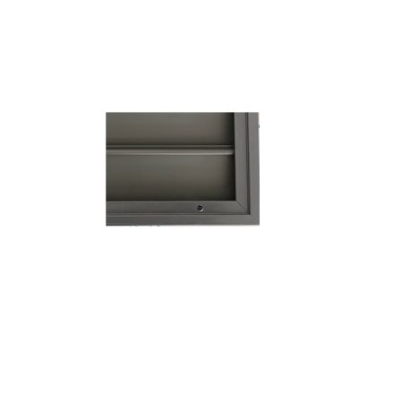 Front-facing outlet shutter