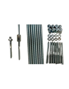 Commercial Rang Hood Installation Kit: Cabinet—Threaded rods and hardware