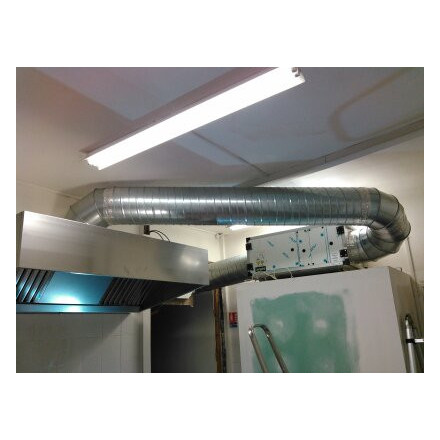 Campana pro carbón 1 a 2.5m - Campana con motor + caja de carbón