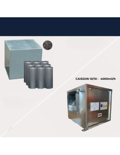 Caja del motor 10/10 con caja de carbón antiolor de 9 cartuchos