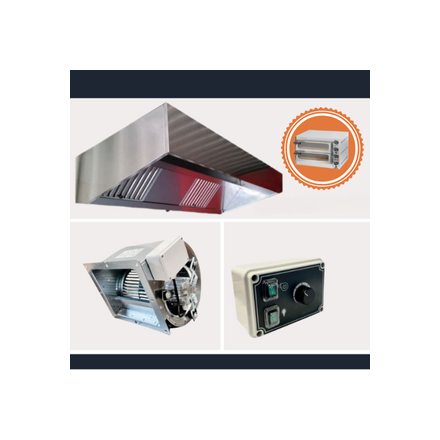 Pack de campana de acero inoxidable para horno de pizza y horno combi o piano