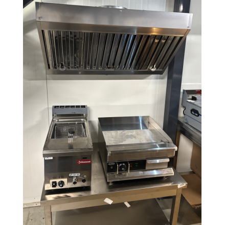 Campana Food Truck: campana de acero inoxidable con motor y variador de intensidad de 230 V