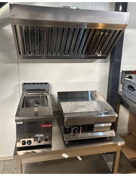 Campana Food Truck: campana de acero inoxidable con motor y variador de intensidad de 230 V