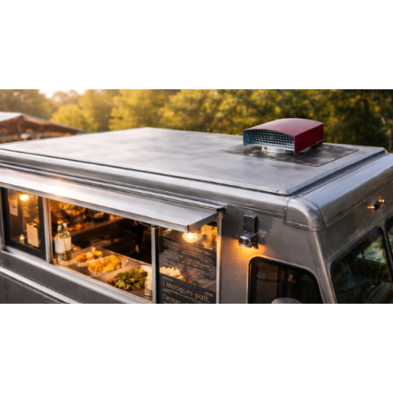 Campana Food Truck: campana de acero inoxidable con motor y variador de intensidad de 230 V