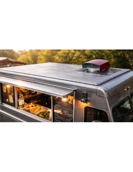 Campana Food Truck: campana de acero inoxidable con motor y variador de intensidad de 230 V