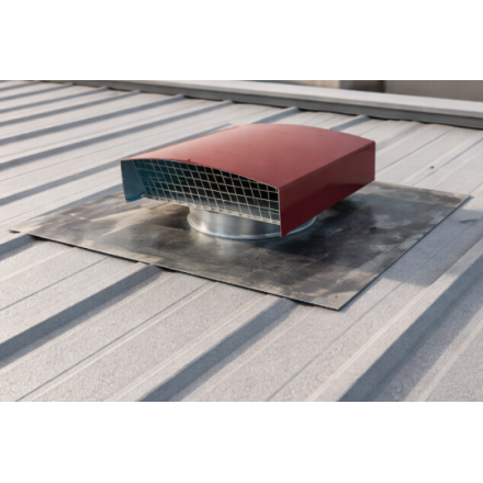 roof cap on a sheet-metal roof
