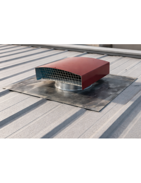 roof cap on a sheet-metal roof