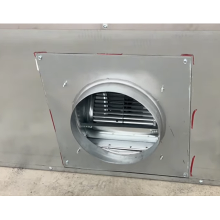 Cuello de salida con marco para red de ventilación caja de entrada/salida