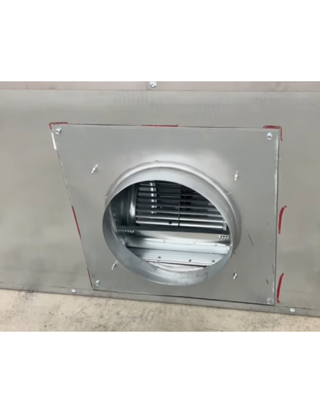 Cuello de salida con marco para red de ventilación caja de entrada/salida