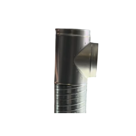 Galvanized steel T-fittings, Ø 200–630 mm, for mechanical ventilation (VMC) or restaurant ventilation systems