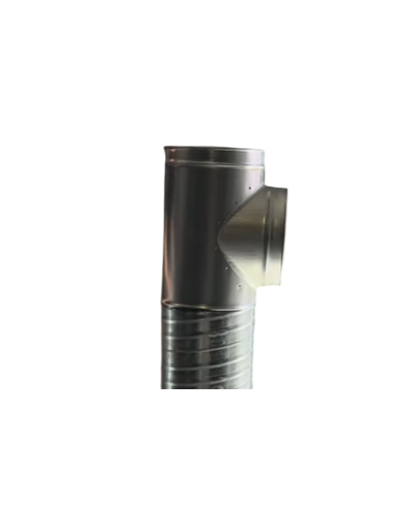 Galvanized steel T-fittings, Ø 200–630 mm, for mechanical ventilation (VMC) or restaurant ventilation systems