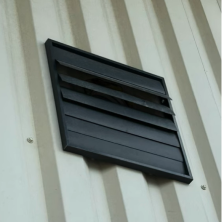 Front-facing outlet shutter