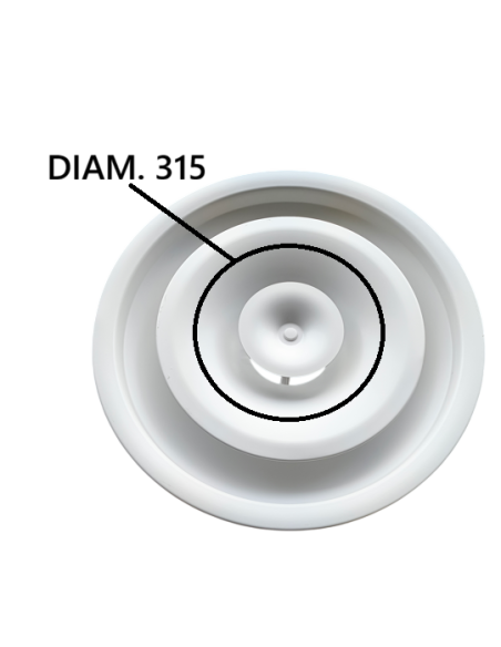 Adjustable circular ceiling diffuser