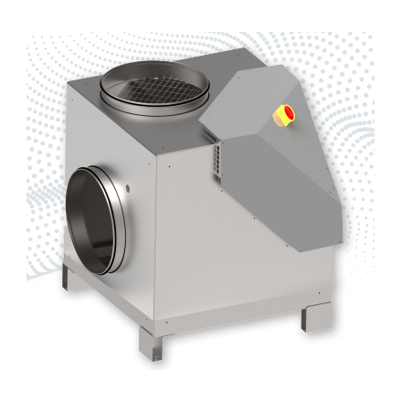 Caixa de filtragem com capacidade de 7500 m³/h, 400 °/2h, triagem