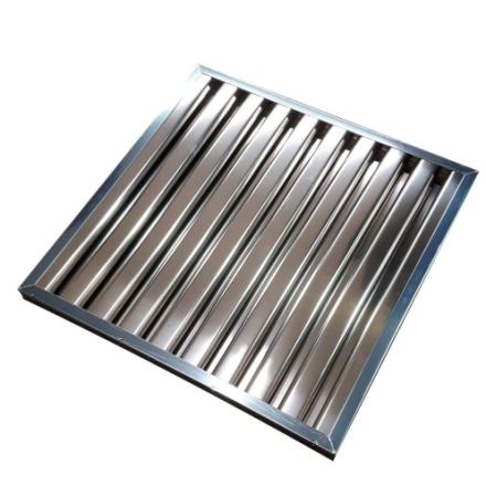 Stainless steel baffle filter for professional kitchen range hoods