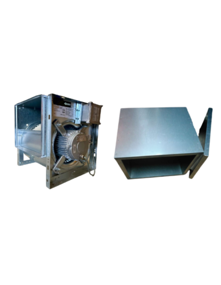 Caja compacta de 3600 m³/h, 220 V, norma 400 °C/2 h