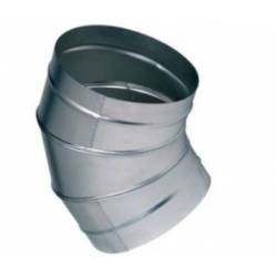 Codo de 45° de acero galvanizado para red de ventilación