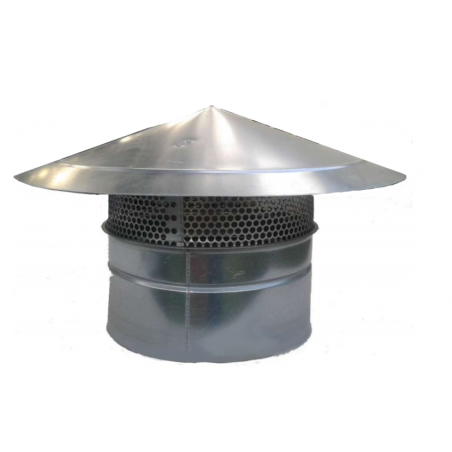 Chapéau de descarga, saída no telhado, galvanizado